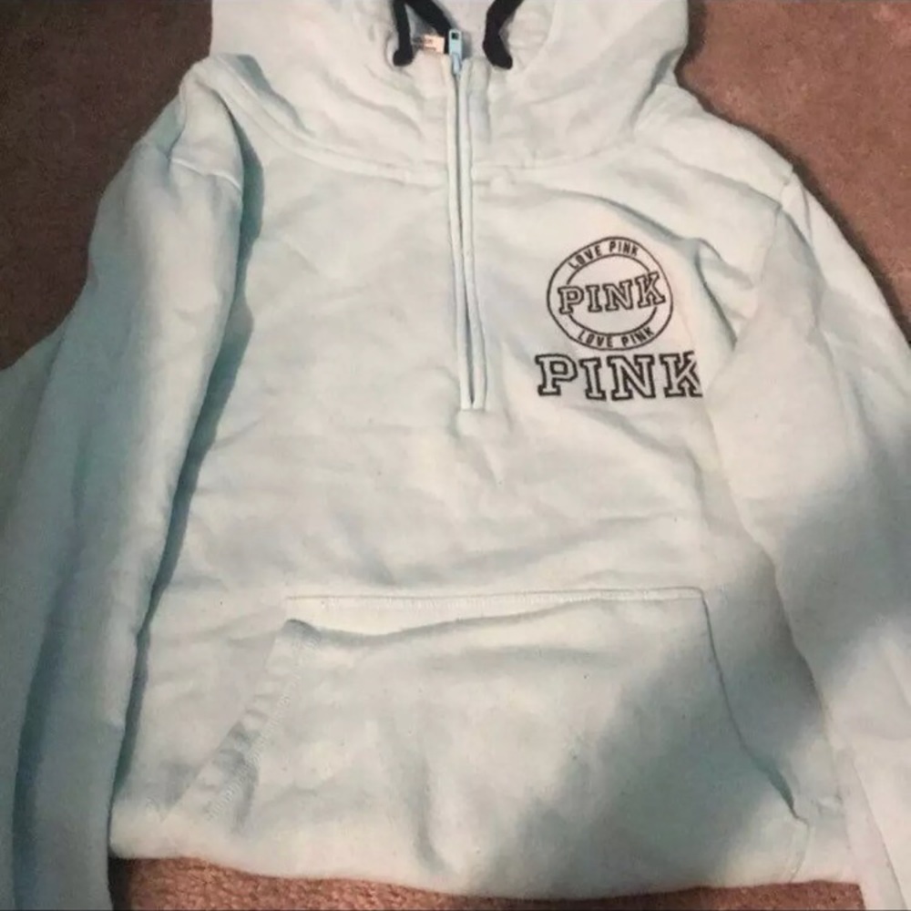 pink victoria’s secret mint hoodie